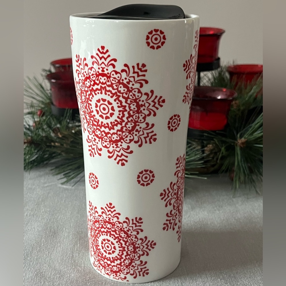 Ciroa Large Porcelain Travel Tumbler Mug With Lid